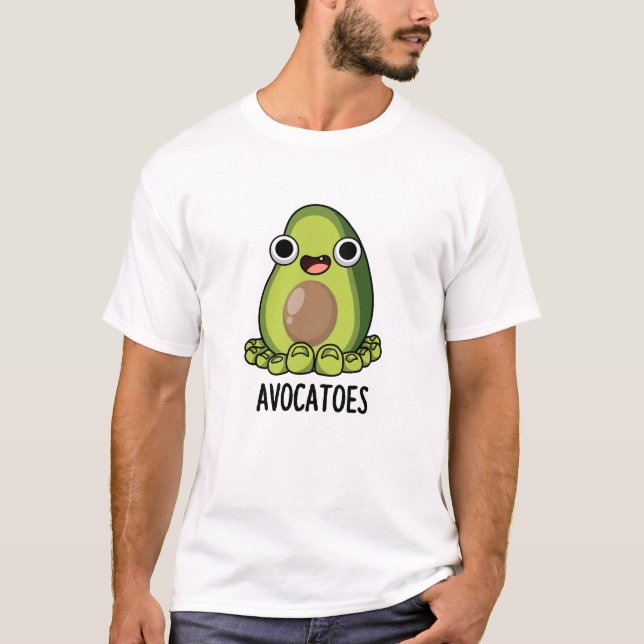 Avoca-tår Roliga Avokado-Ordlek  T Shirt (Framsida)