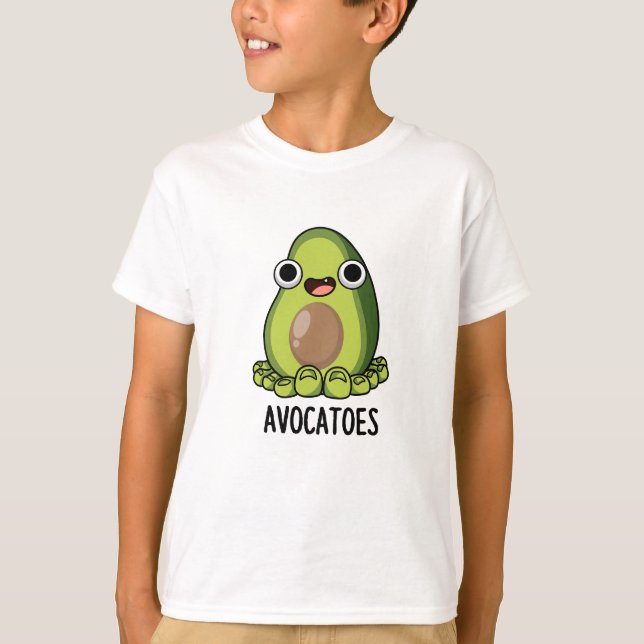 Avoca-tår Roliga Avokado-Ordlek  T Shirt (Framsida)