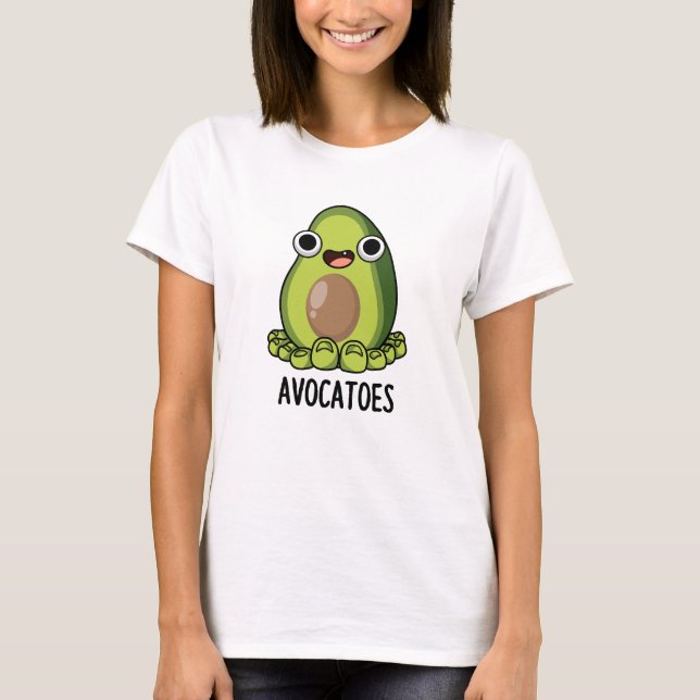 Avoca-tår Roliga Avokado-ordlekar  T Shirt (Framsida)