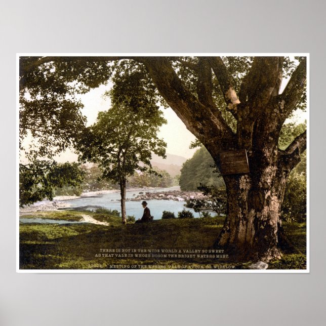 Avoca Wicklow, Vatten dikt Irlands möte Poster (Framsidan)