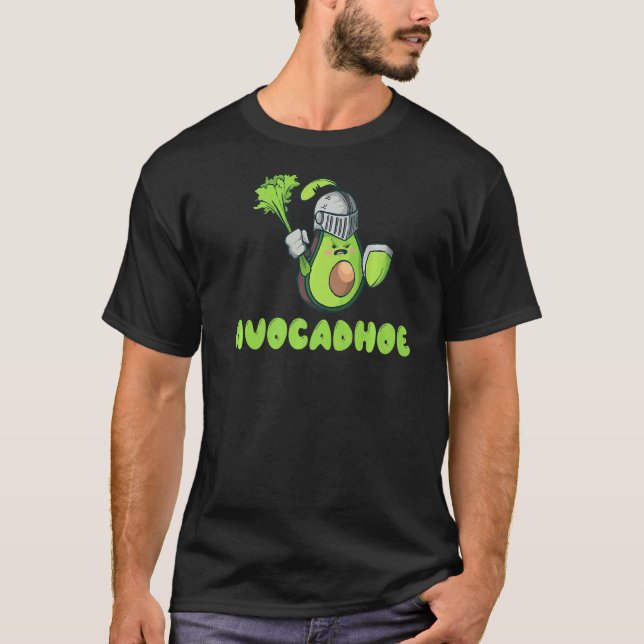 Avocadhoe Veggie  Vegan T Shirt (Framsida)