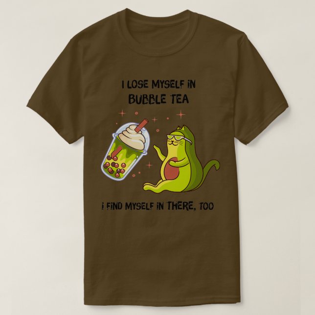 Avocado Aat träffar Avocado Bubble Tea T Shirt (Design framsida)