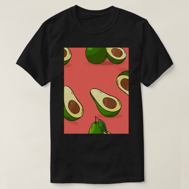 Avocado Abstrakt Fruits T Shirt (Design framsida)