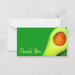 Avocado addito grönt söt konst anteckningskort