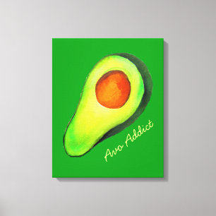 Avocado addito grönt söt konst canvastryck