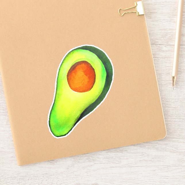 Avocado addito grönt söt konst klistermärken (Anteckningsbok)