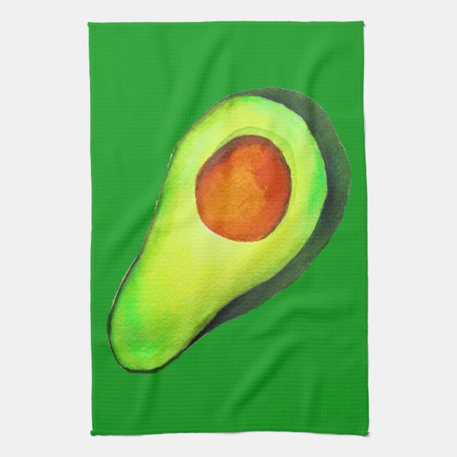 Avocado addito grönt söt konst kökshandduk (Vertikal)