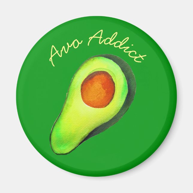 Avocado addito grönt söt konst magnet (Framsidan)