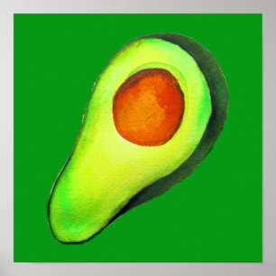 Avocado addito grönt söt konst poster