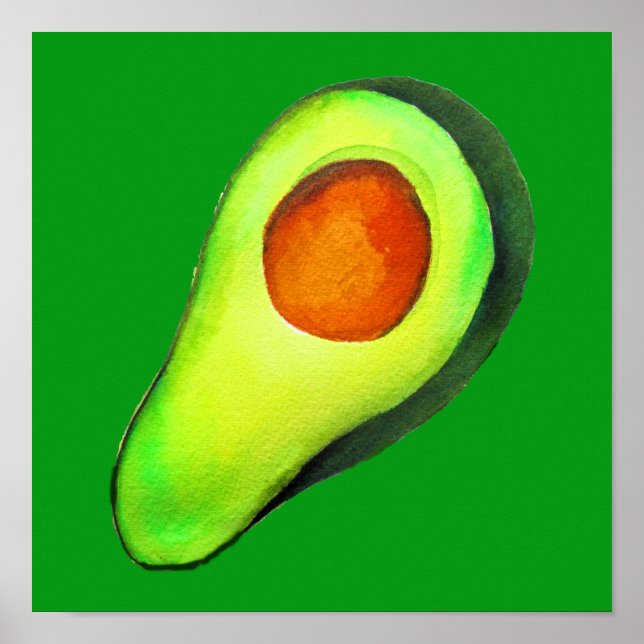 Avocado addito grönt söt konst poster (Framsidan)