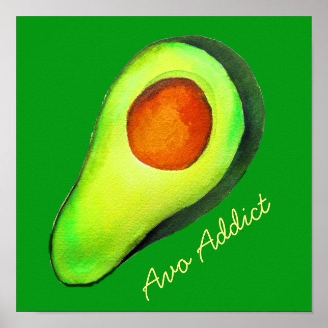 Avocado addito grönt söt konst poster (Framsidan)
