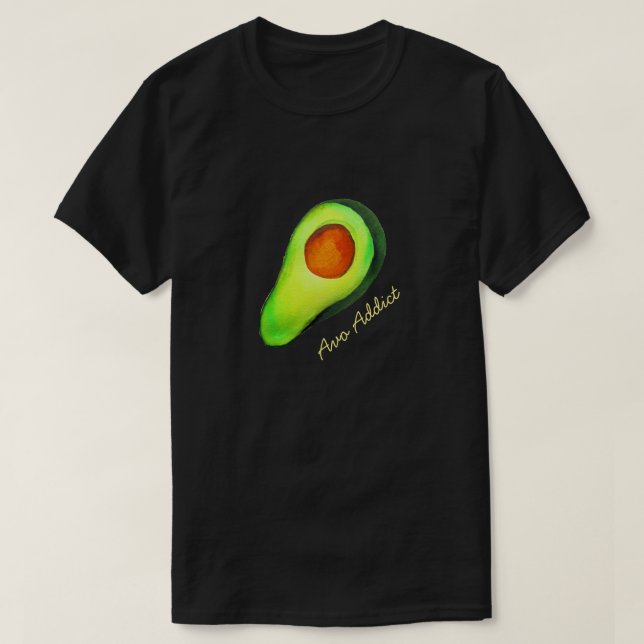 Avocado addito grönt söt konst t shirt (Design framsida)