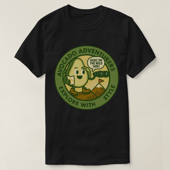 Avocado Adventurers Explore With Style T Shirt (Design framsida)