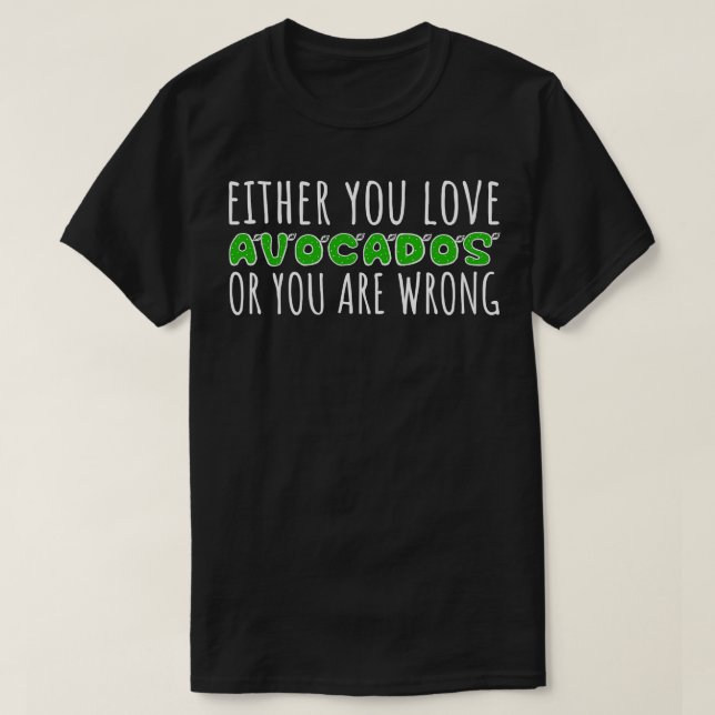 Avocado Älskare (3) T Shirt (Design framsida)