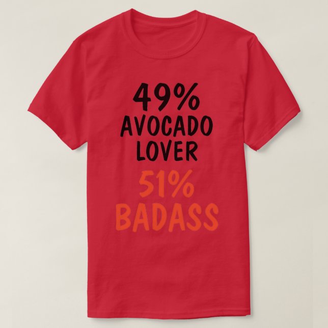Avocado Älskare Badass T Shirt (Design framsida)