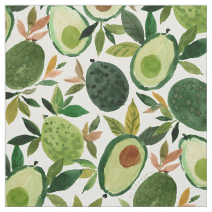 AVOCADO ÄLSKARE botaniskt vattenfärgen Mönster Tyg