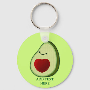 Avocado Älskare Cute Tecknad Nyckelring