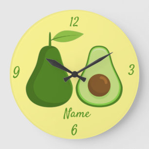 Avocado Älskare Design Thunder_Cove Stor Klocka