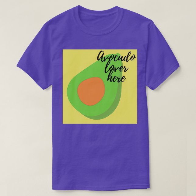 Avocado Älskare här T Shirt (Design framsida)