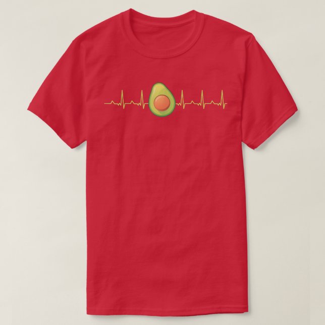Avocado Älskare Heartslag EKG Keto Avocado T Shirt (Design framsida)