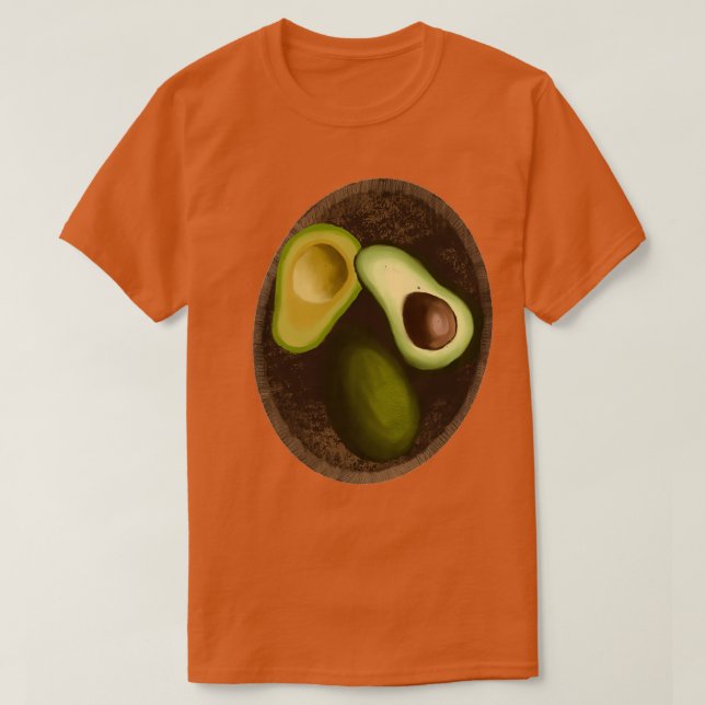 Avocado älskare mönsterpresentationsillustration t shirt (Design framsida)