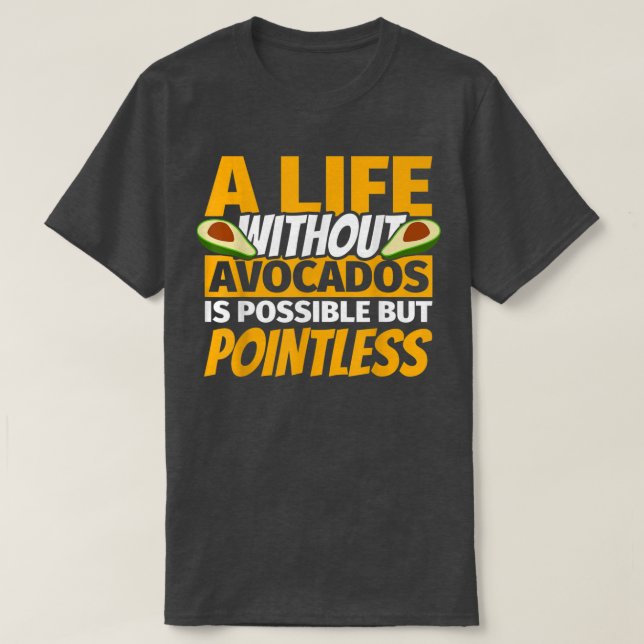 Avocado Älskare roligt T Shirt (Design framsida)