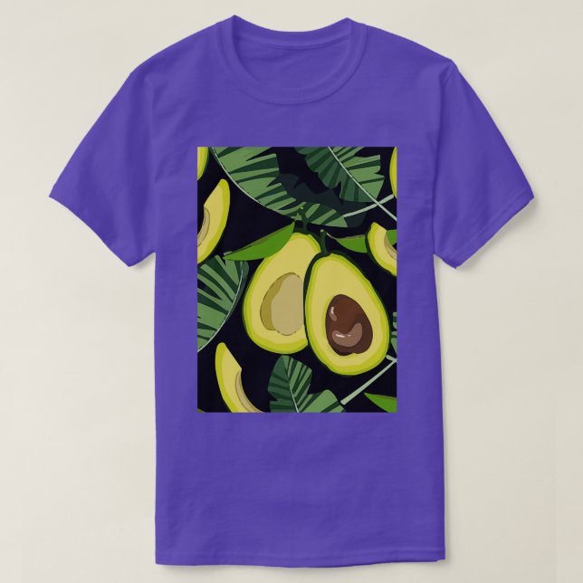 Avocado Anpassningsbar Blommigt T Shirt (Design framsida)