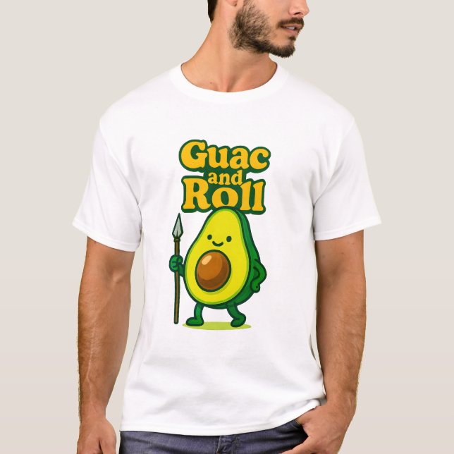 Avocado Anthem - Guac, Roll, Repeat T Shirt (Framsida)