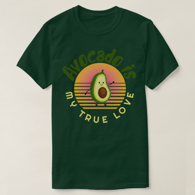 Avocado är min äkta kärlek Avocado Gift Vegan Vege T Shirt (Design framsida)
