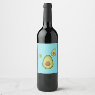 Avocado är min egen sprit Fruit Vinflaska Etikett