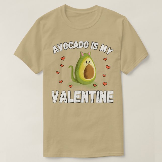 Avocado är min Valentine 56 T Shirt (Design framsida)