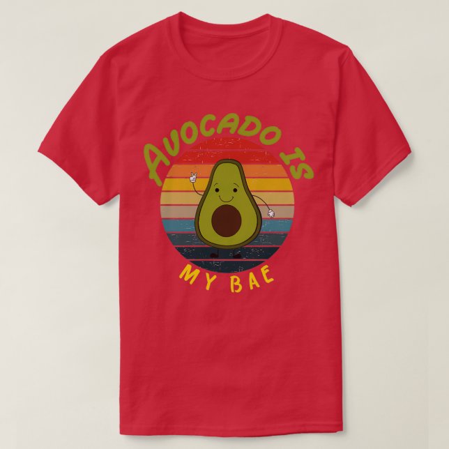 Avocado är mitt protein Avocado Gift Vegan Vegetar T Shirt (Design framsida)