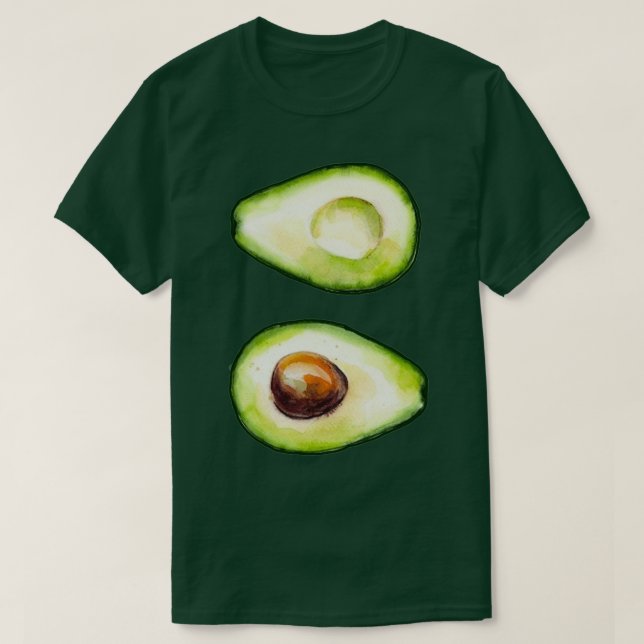 Avocado Art klippt till hälften T Shirt (Design framsida)