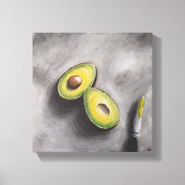Avocado Art Modern still Life Breakfast Helthy Tjo Canvastryck (Framsida)