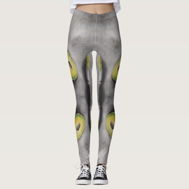 Avocado Art Modern still Life Breakfast Helthy Tjo Leggings (Framsida)