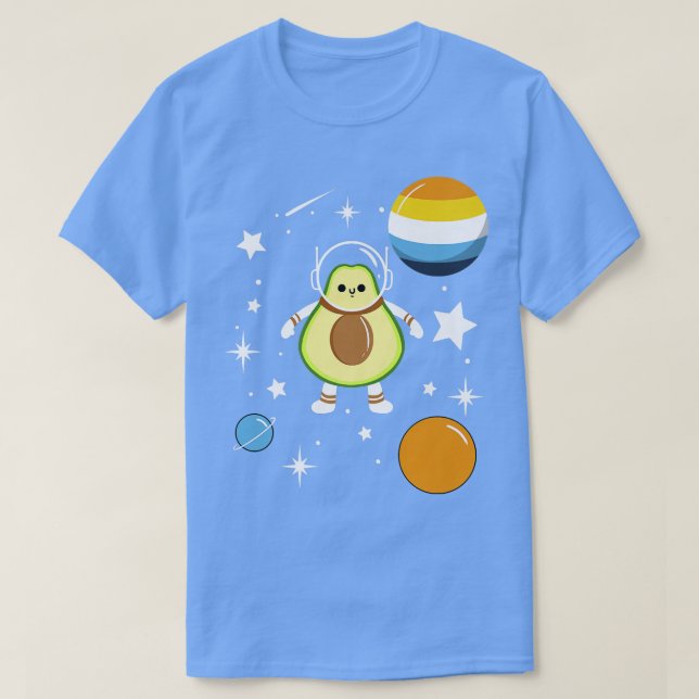 Avocado Astronaut Aroace Pride T Shirt (Design framsida)