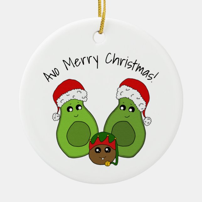 Avocado - Avo God jul Family Cute Ornament (Framsidan)