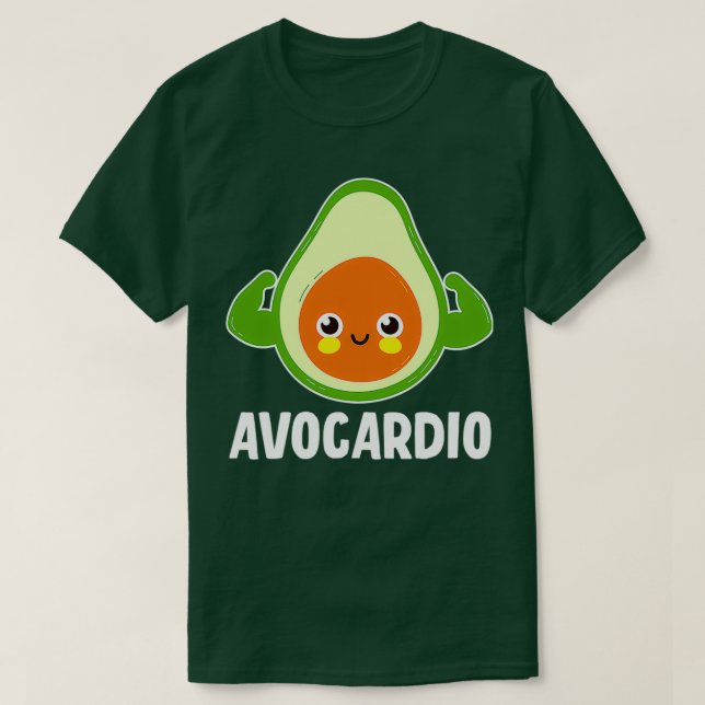 Avocado Avocardio Cute Strong Funny T Shirt (Design framsida)