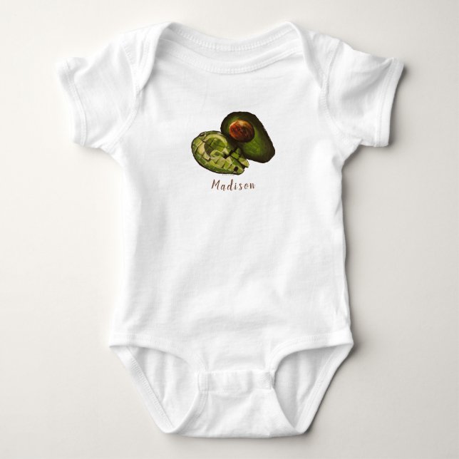 Avocado Baby Bodykostydräkt T Shirt (Framsida)