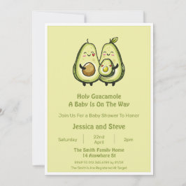 Avocado Baby Shower Inbjudningar