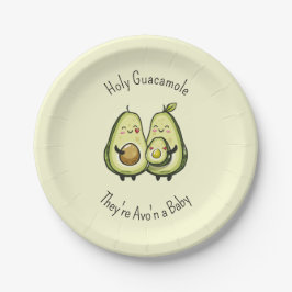 Avocado Baby Shower Papper Tallrikar