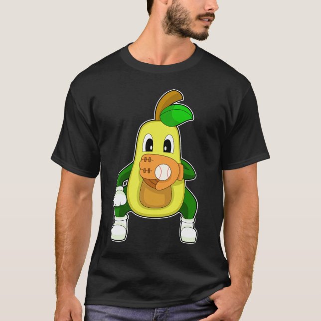 Avocado Baseball Baseball-handsksport T Shirt (Framsida)