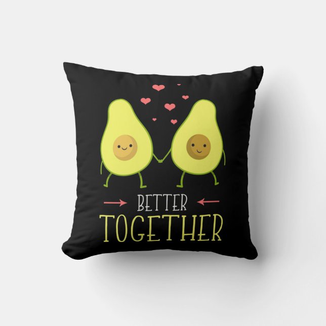 Avocado bättre tillsammans kudde (Framsida)