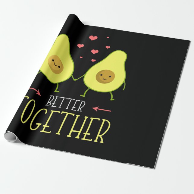 Avocado bättre tillsammans presentpapper (Utrullad)