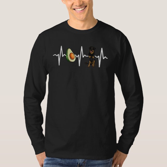 Avocado Beauceron Heartslag Hund T Shirt (Framsida)