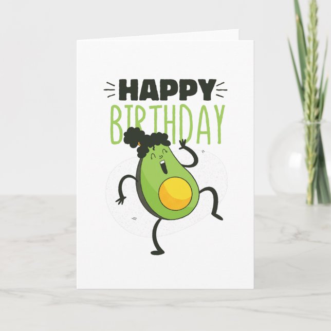 AVOCADO BIRTHDAY KORT (Framsida)