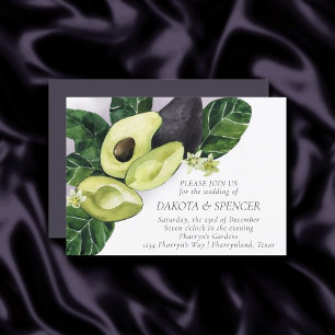 Avocado-Blommar Moody Grönt och Lila av elverk Inbjudningar