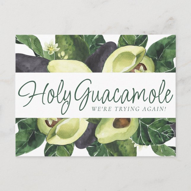 Avocado-Blommar | Punny Rustic Spara Vårt nya datu Vykort (Framsida)