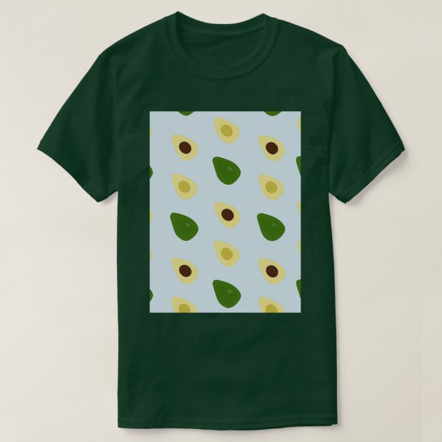 Avocado Blommigt Fruits T Shirt (Design framsida)