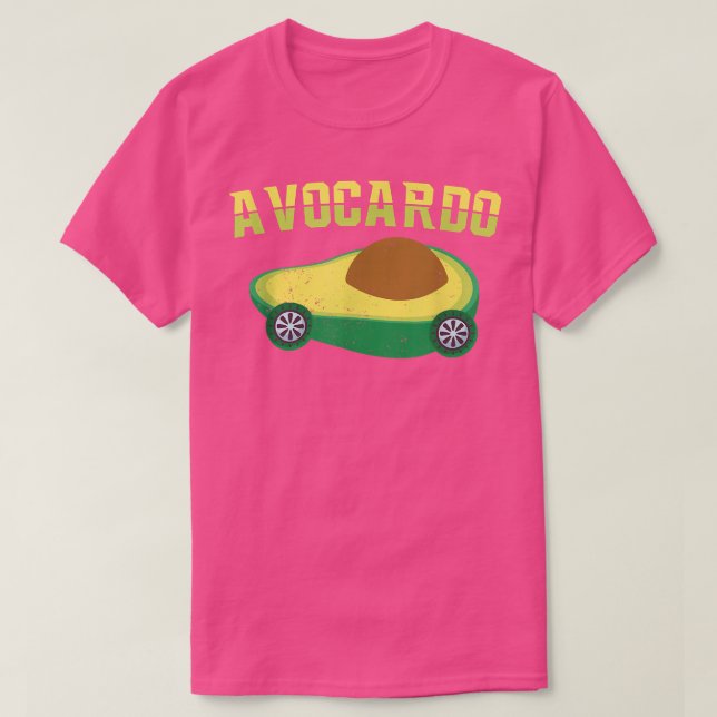 Avocado Car Sstickan Vegan Mechatronics Gift T Shirt (Design framsida)